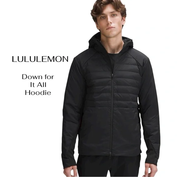 LULULEMON Black Puffer | Down For It All Hoodie | Medium - Picture 1 of 12